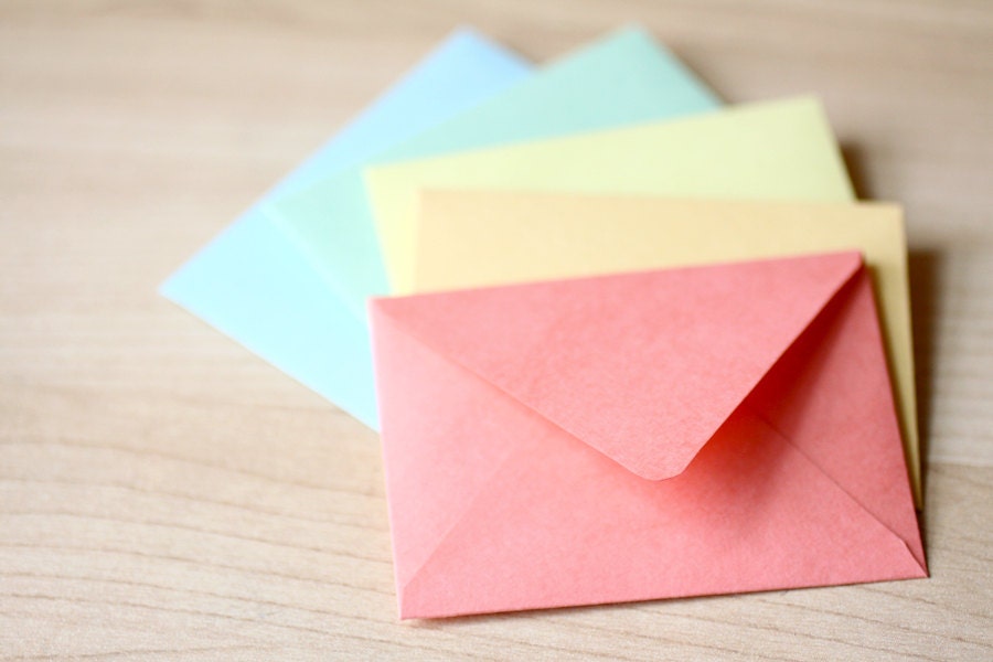 Supplies - Handmade Mini Envelopes, Set of 5