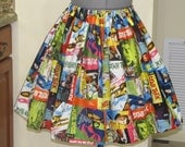 Womens Star Trek Skirt -Full Gathered Skirt -Full of Twirl Flounce - Ready to ship
