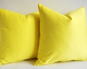 Sukan / 1 COTTON Canvas Pillow Cover Yellow - pillow yellow - yellow pillow cover - pillow cover yellow - 18x18 pillows 18 x 18 pillow cover