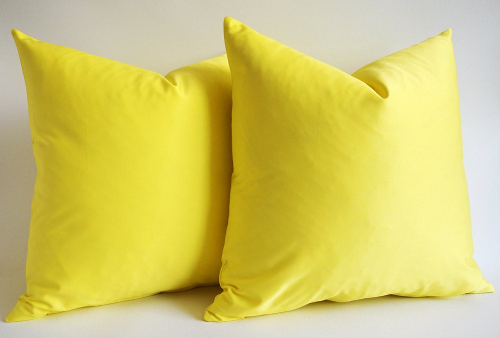 Sukan / 1 COTTON Canvas Pillow Cover Yellow - pillow yellow - yellow pillow cover - pillow cover yellow - 18x18 pillows 18 x 18 pillow cover