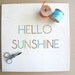 hello sunshine  - laser cut and embroidered wall art
