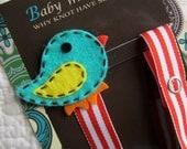 Boy Pacifier Clip, Bird Pacifier Clip, Baby Pacifier Clip