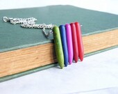 CLEARANCE - all must go, Spike Jewelry Tribal Necklace Rainbow Sticks Howlite Necklace Bohemian Style Modern Jewelry Spring Fashion