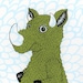 SUMMER FUN SALE Baby Rhino Screenprint 8x10