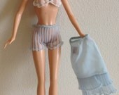 Barbie Blue Lingerie Set Bra Slip Panties