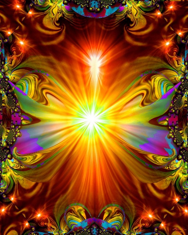 Abstract Art Digital Painting Reiki Wall Decor Chakra Energy Art 8 x 10 Print