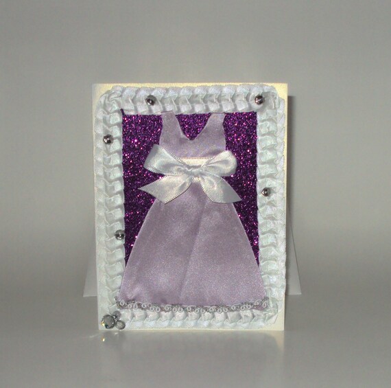 Lavender Dress Blank Card Greeting Card Il_570xn