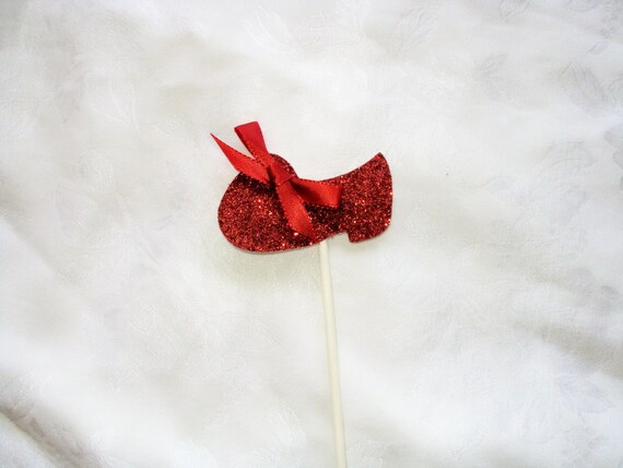 Wizard of Oz Ruby Slipper Cupcake Toppers Set of 12
