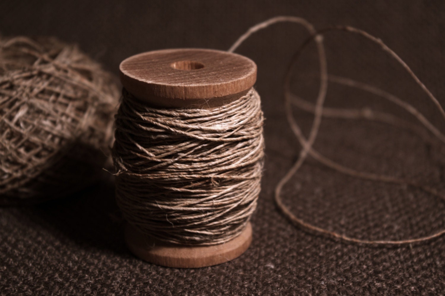 Handspun Hemb Fiber Yarn - 20 yards