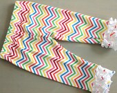 Children's Clothing - Girls Rainbow Chevron Leggings
