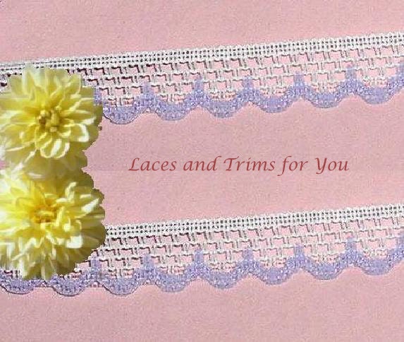 10 Yards Lavender Crocheted Lace Trim 5/8 inch wide Fabric Trim N21B