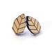 Wooden Leaf Stud Earrings