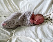 Cocoon Pattern - PDF PATTERN - knitting pattern - knit photo prop - newborn cocoon/pod