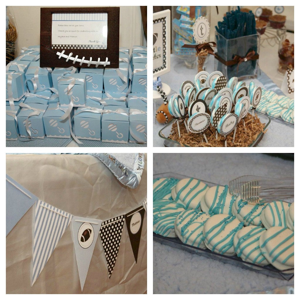 Little Kicker - Football Themed Baby Shower Printable Party Il_570xn