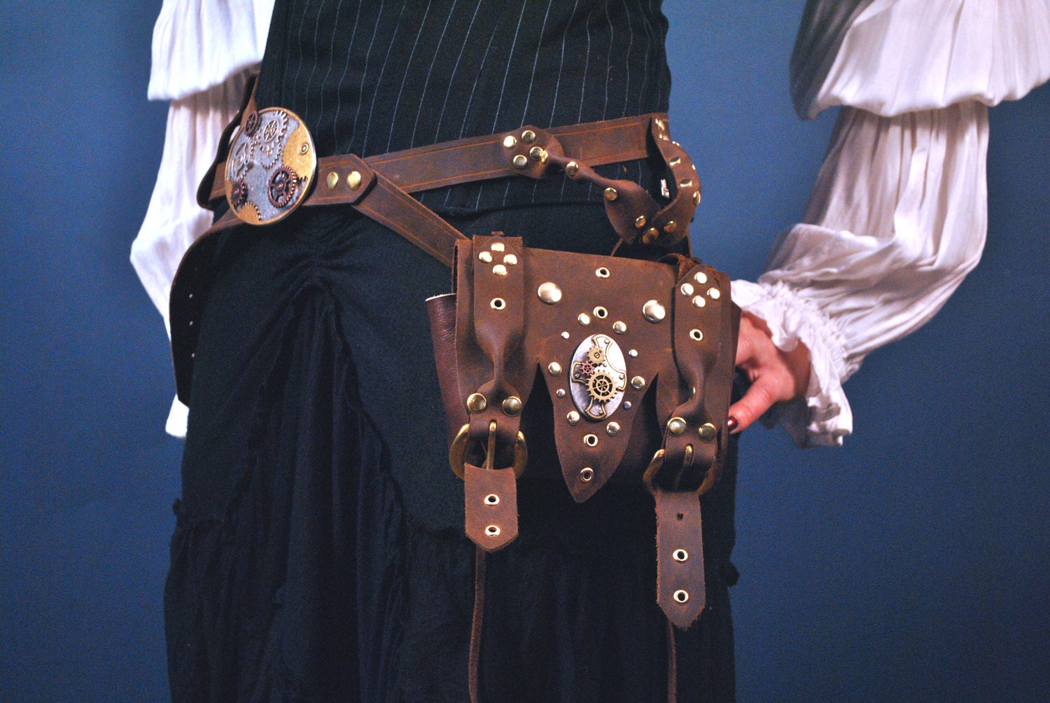 Holster Belt with One Transforming Bag