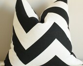 20x20 Large Black Chevron Pillow Cover