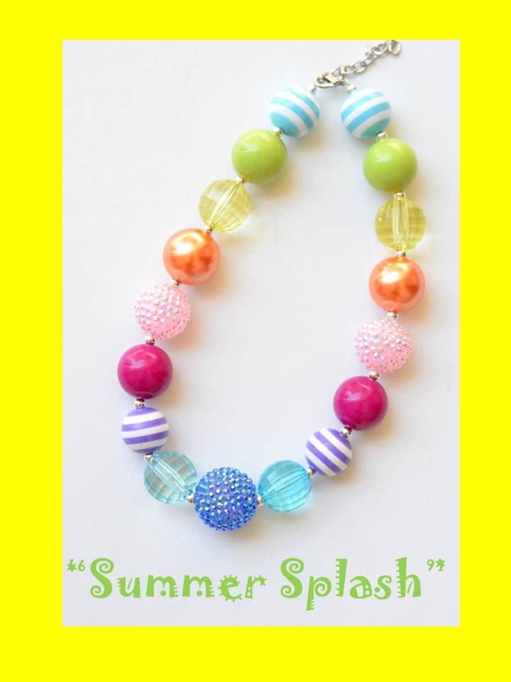 Summer Splash Girls Chunky beaded Necklaces