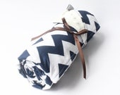 My Favorite Baby Blanket in Chevron Navy