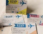 DIY printable plane ticket wedding invitation