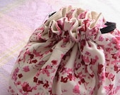 Carol's Handmade Drawstring Pouch in Pinks & Reds