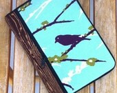 full zipper closure (FREE personalization) HARD CASE - kindle/ nook/ ipad mini/ other - sparrows