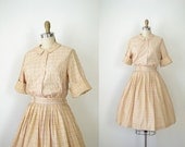 1950s Dress Set / 50s Shirtwaist Dress