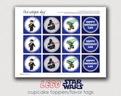 Star Wars Lego Birthday Party - Cupcake Toppers - Tags, stickers, labels Il_170x135