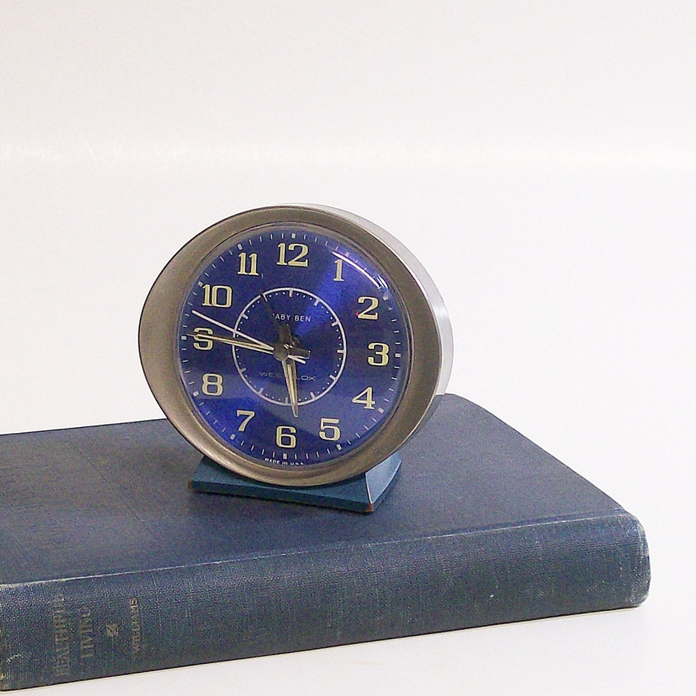 Vintage Alarm Clock Baby Ben Blue