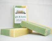 Gin and Tonic soap - juniper berry handmade soap bar with coriander and lemongrass by Aromaholic
