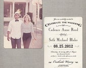 Vintage Wedding Invitation - the "Cadence" (set 2)