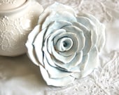 Ceramic rose in soft blue