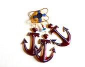 Lunch at the Ritz Pin/ 1980s Nautical Brooch/ Signed collectible Anchor pin