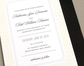 Modern Sophisticated Wedding Invitation with chevron details-RILEY