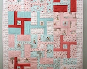 Baby/Toddler Quilt, from the Simple Life Collection, Girls, Pink, Blue, Red