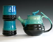 Ceramic Tea Set, Handmade porcelain pottery