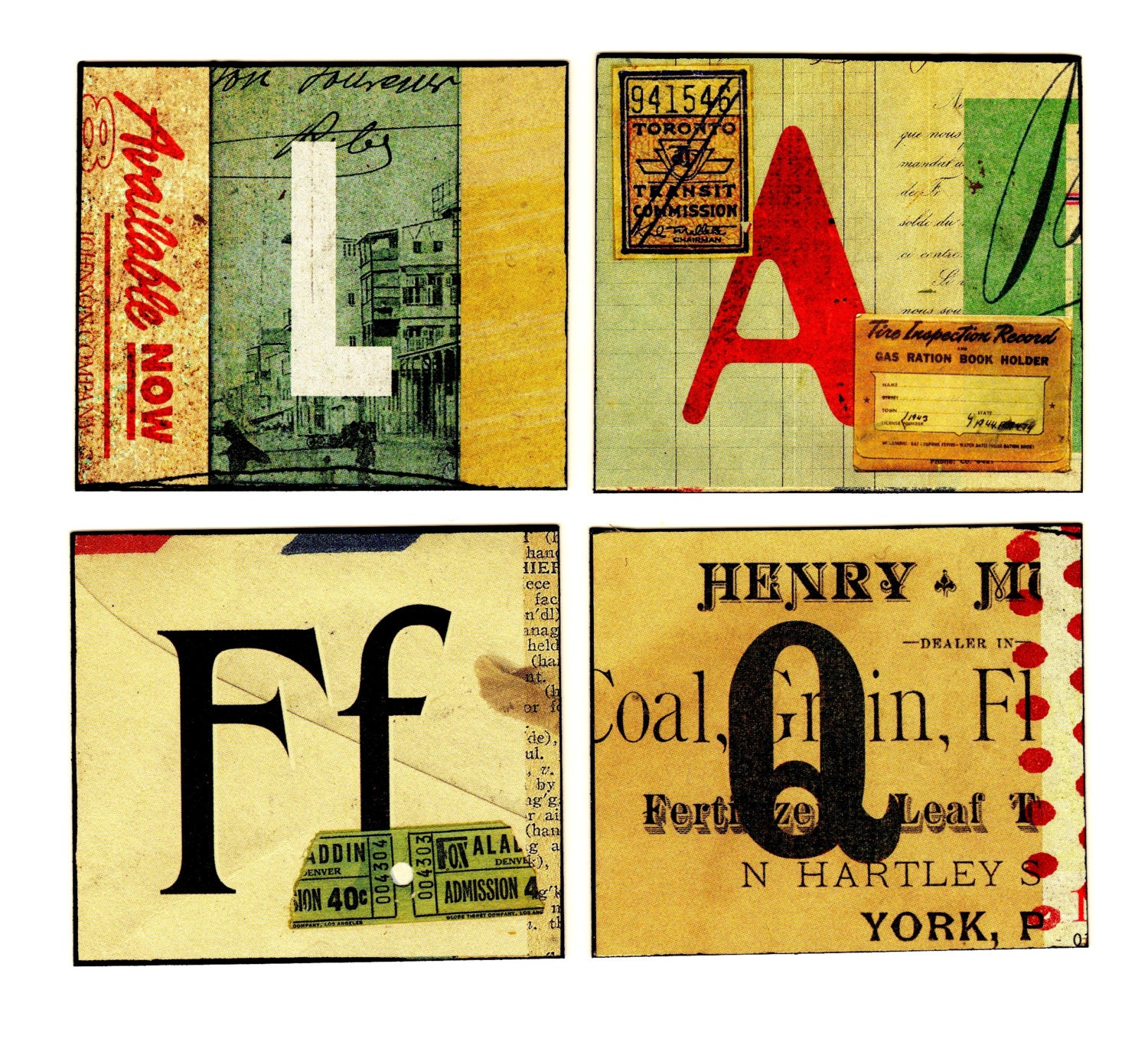 Alphabet Fridge Magnets And a Card