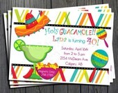 Mexican Fiesta Invitation - FREE Thank You Card included Il_170x135