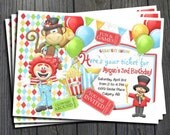 Carnival Birthday Invitation - FREE Thank You Card included Il_170x135