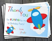 Airplane Thank You Card  - Plane Theme Birthday