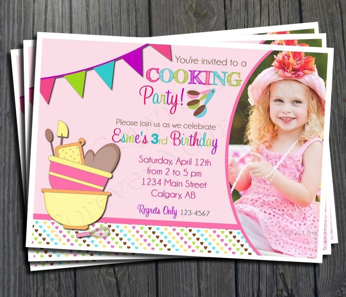 Baking Party Birthday Invitation - FREE Thank You Card included Il_170x135
