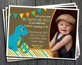 Dinosaur Birthday Invitation - FREE Thank You Card included Il_170x135