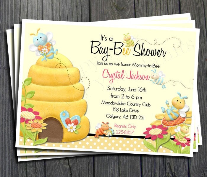 Baby Shower Invitation - FREE Thank You Card included Il_570xn