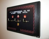 THREE HOOK Legend Of Zelda Inspired Key Hanger - It's Dangerous Link