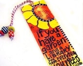 quote mixed media art print bookmark