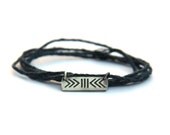 HAPPINESS BRUSH- Charm bracelet with meaning- handmade sterling silver 925 pendant on linen thread