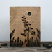 Woodland Skyline - Wood burning on Reclaimed Wood