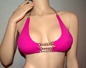Chain bikini halter top