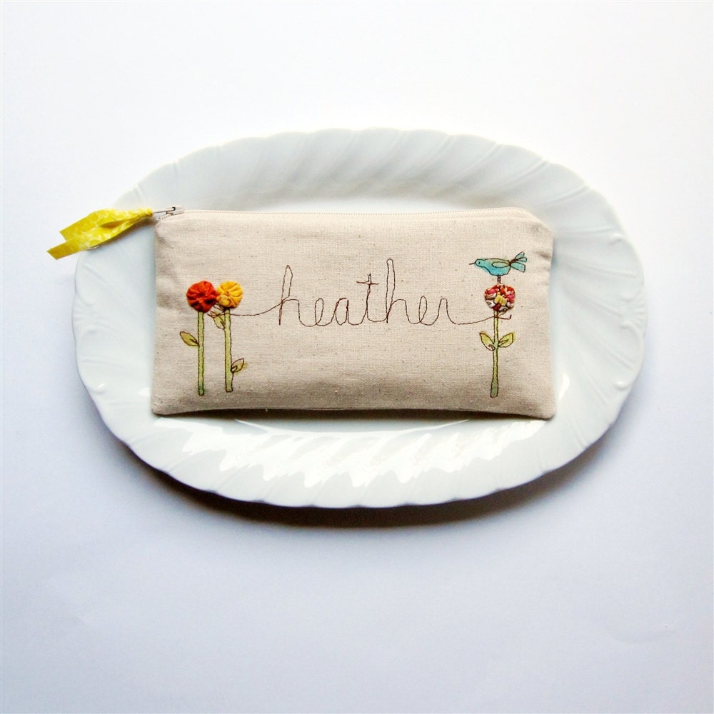 personalized clutch purse, customized with name, personalized gift, mother's day gift TO ORDER by mamableudesigns on etsy