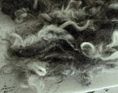 Black and White Kitty, Mohair Locks Core Spun