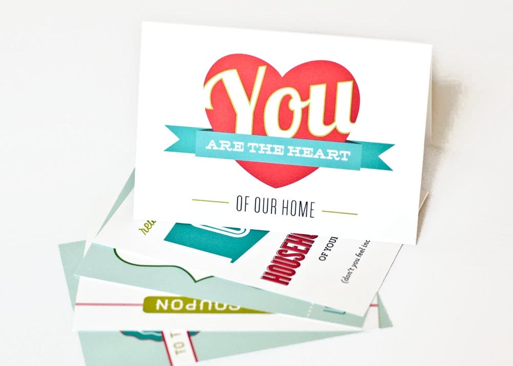 Mother's Day Card and Coupons // Gift Set // COUPONS FOR MOM